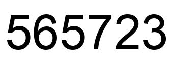 Number 565723 black image