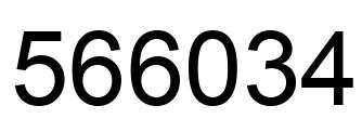 Number 566034 black image