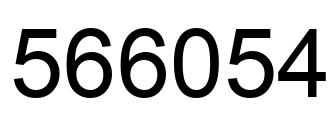 Number 566054 black image