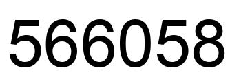 Number 566058 black image