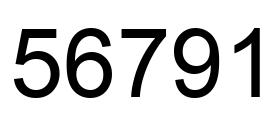 Número 56791 imagen negro