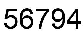 Número 56794 imagen negro