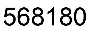 Number 568180 black image