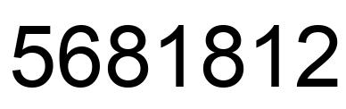 Number 5681812 black image