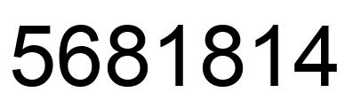 Number 5681814 black image