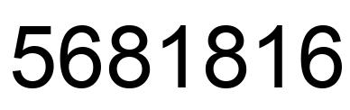 Number 5681816 black image