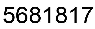 Number 5681817 black image