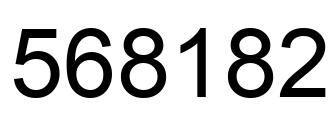 Number 568182 black image