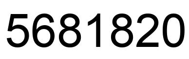 Number 5681820 black image