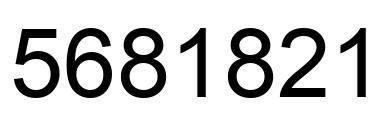 Number 5681821 black image