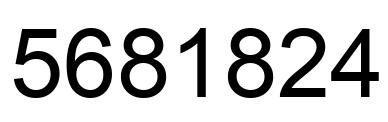 Number 5681824 black image