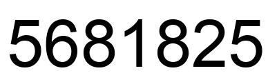 Number 5681825 black image