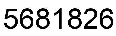 Number 5681826 black image