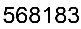 Number 568183 black image