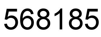 Number 568185 black image