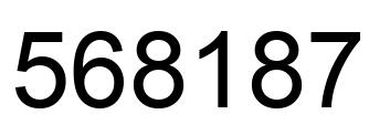 Number 568187 black image