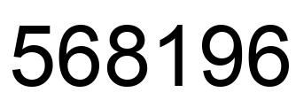 Number 568196 black image
