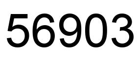 Number 56903 black image
