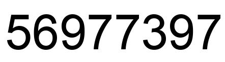 Number 56977397 black image