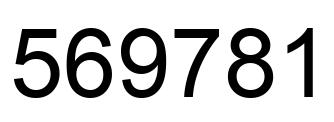 Number 569781 black image