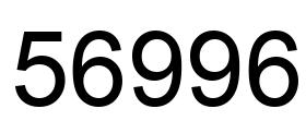 Number 56996 black image