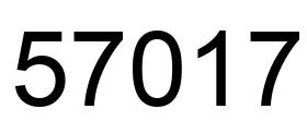 Number 57017 black image