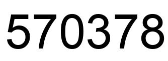 Number 570378 black image