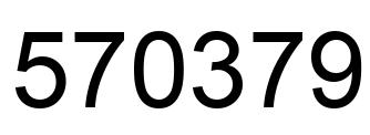 Number 570379 black image