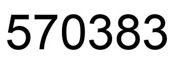 Number 570383 black image