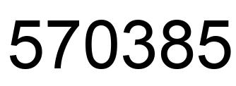 Number 570385 black image
