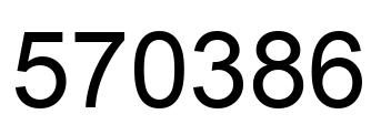 Number 570386 black image