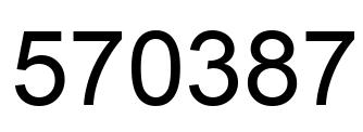 Number 570387 black image