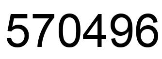 Number 570496 black image