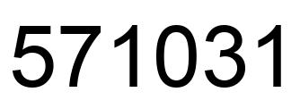 Number 571031 black image