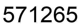 Número 571265 imagen negro