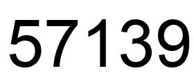 Número 57139 imagen negro