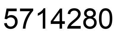 Number 5714280 black image