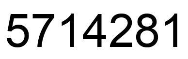 Número 5714281 imagen negro