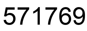 Number 571769 black image