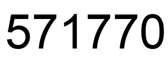 Number 571770 black image