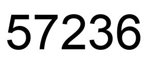 Número 57236 imagen negro