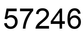 Número 57246 imagen negro