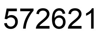 Number 572621 black image
