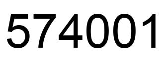 Number 574001 black image