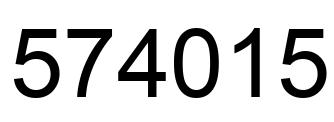 Number 574015 black image