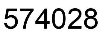 Number 574028 black image
