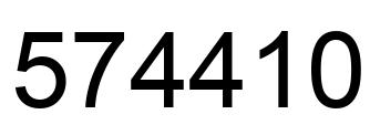 Number 574410 black image