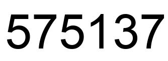 Número 575137 imagen negro