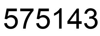 Número 575143 imagen negro