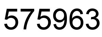 Número 575963 imagen negro